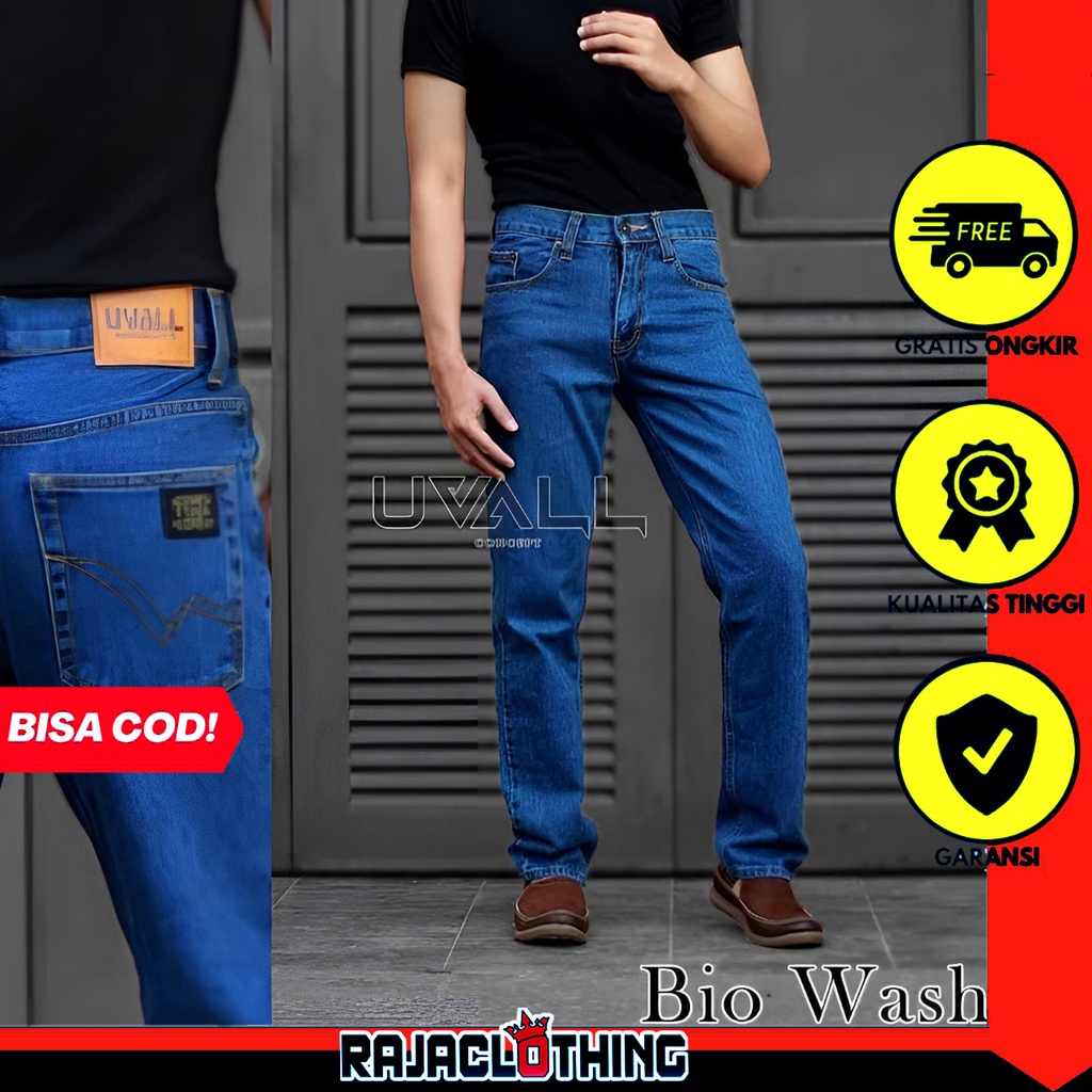 RCL - Celana Jeans Standar / Regular Original Uvall Concept 28 Sampai 38 Jumbo Big Size