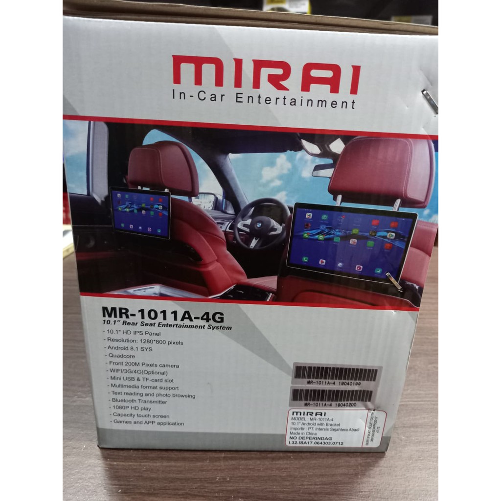 HEADREST MONITOR mirai 1011A-4G