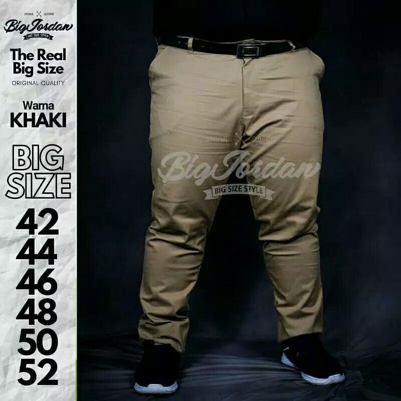 celana panjang pria jumbo/celana chino big size jumbo/celana chino khaki jumbo 52 50 48 46 44 42