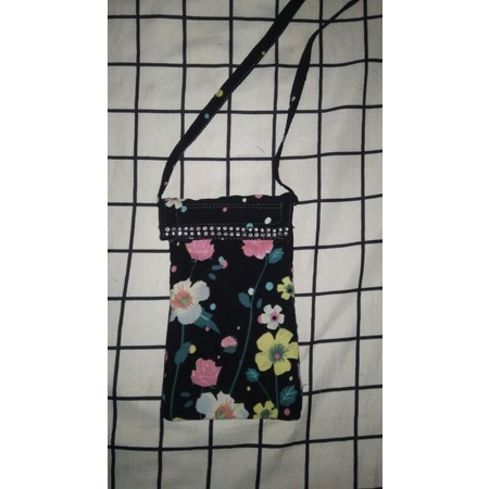 pouch hp, tas hp, tas kecil, tas handphone, pouch kain, pouch hp kain