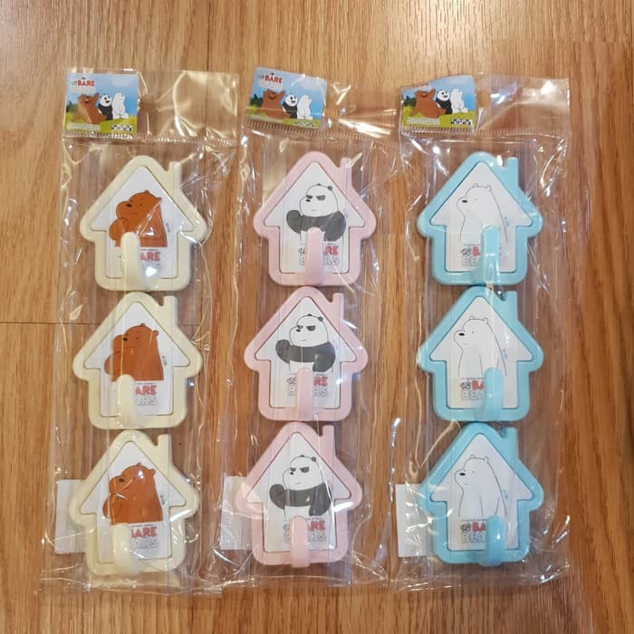 Cantolan Baju / We Bare Bear Door Hook / Pengait Pintu / Gantungan Tas