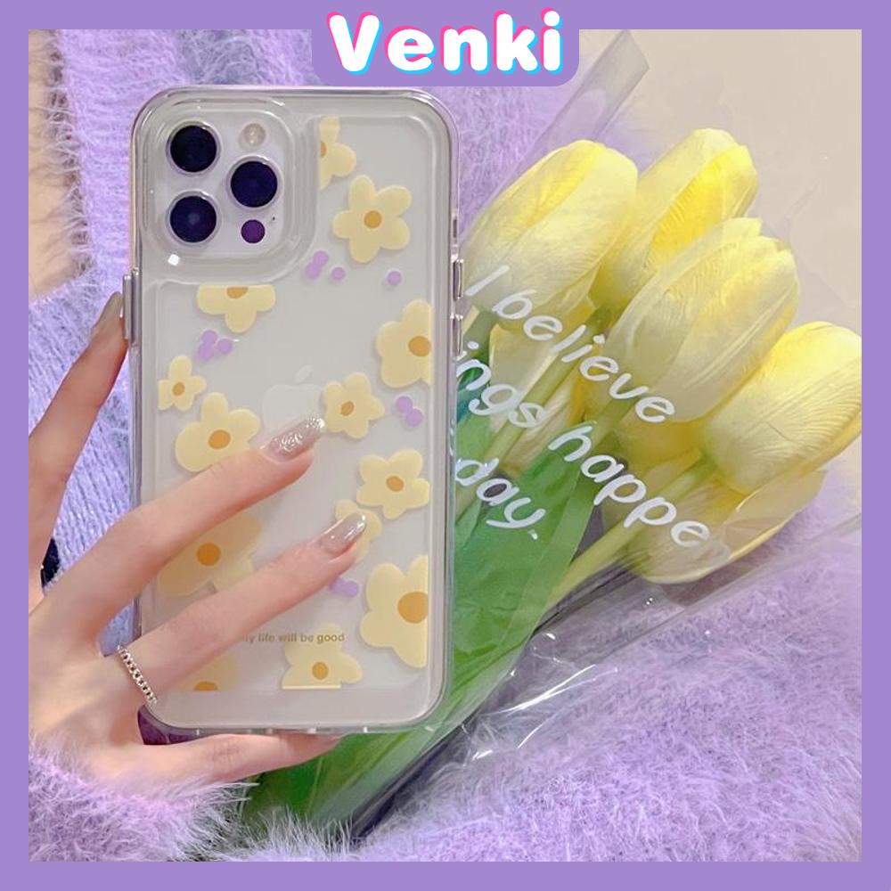 iPhone Case Clear Case Soft Thick TPU Shockproof HD Super Transparent Protection Camera Plating Button Purple Flower For iPhone 13 Pro Max iPhone 12 Pro Max iPhone 11 iPhone 7Plus