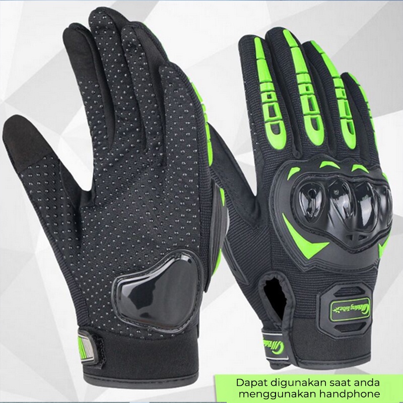 Sarung Tangan Motor Pria Dewasa Riding Tribe Touchscreen Kulit Batok Riding tribe Sporty Gloves kualitas bahan import FM