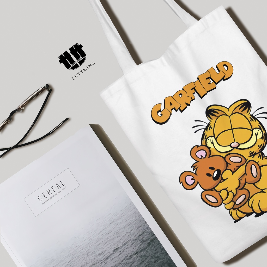 New Tote bag Garfields Kanvas Premium Totebag Laptop Cartoon Series Lutte.inc