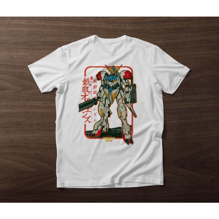 Tshirt Kaos tshirt barbatos gundam gunpla retro style