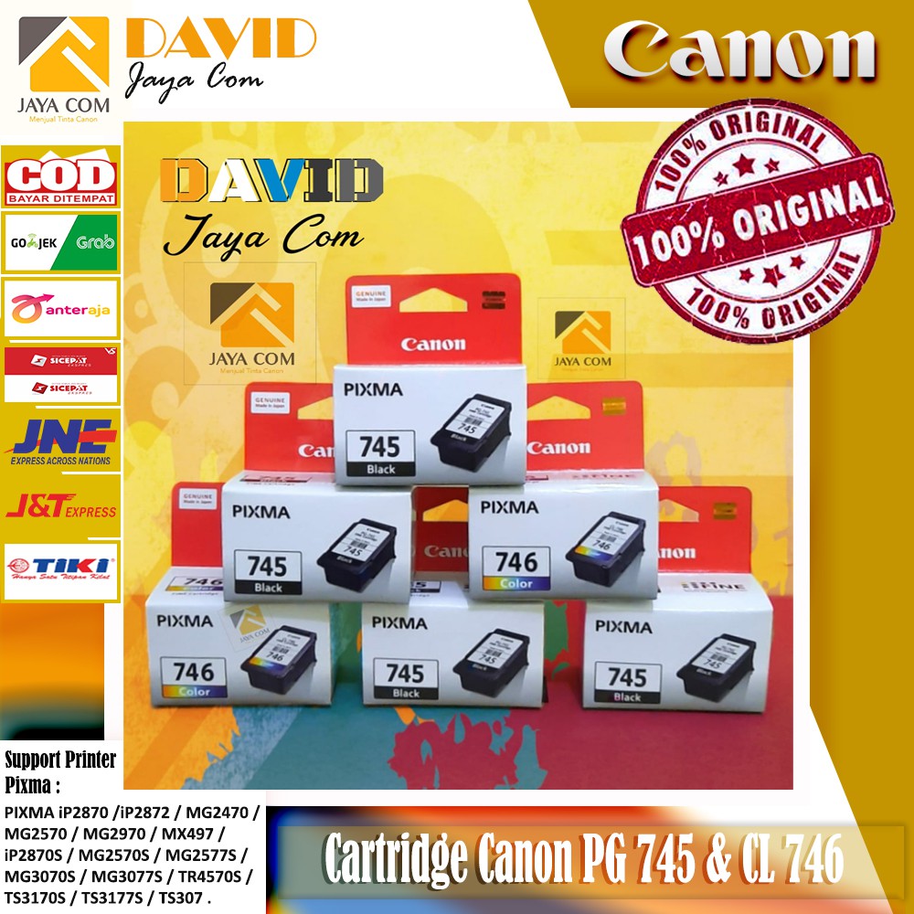 1 Paket Canon PG 745 dan CL 746 Original