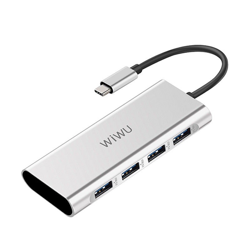 89 WIWU Apollo A440 4-in-1 Type-C to 4 USB 3.0 Ports Hub Adapter