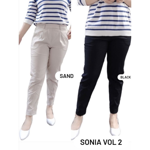 celana kerja wanita/Sonia pants(bahan katun import)muat sampe 75kg