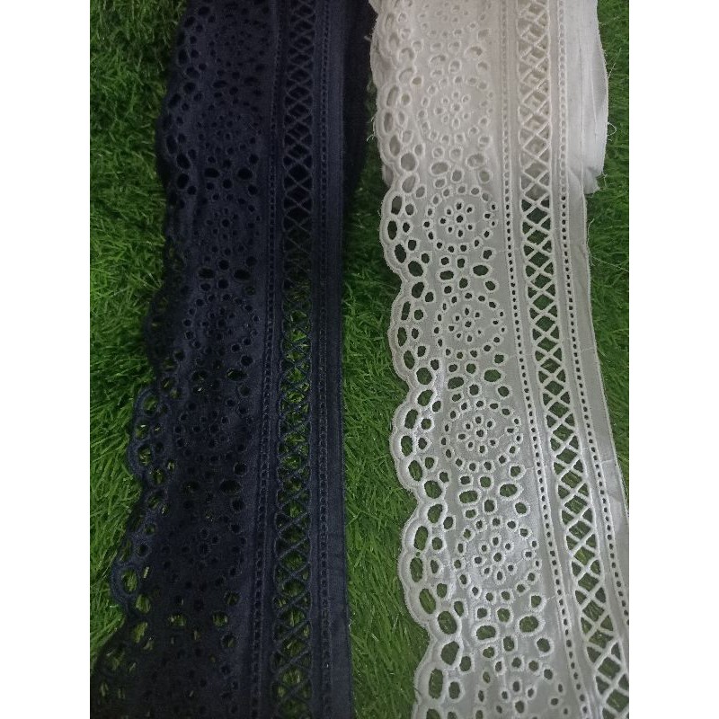 renda katun Jepang lebar 10cm