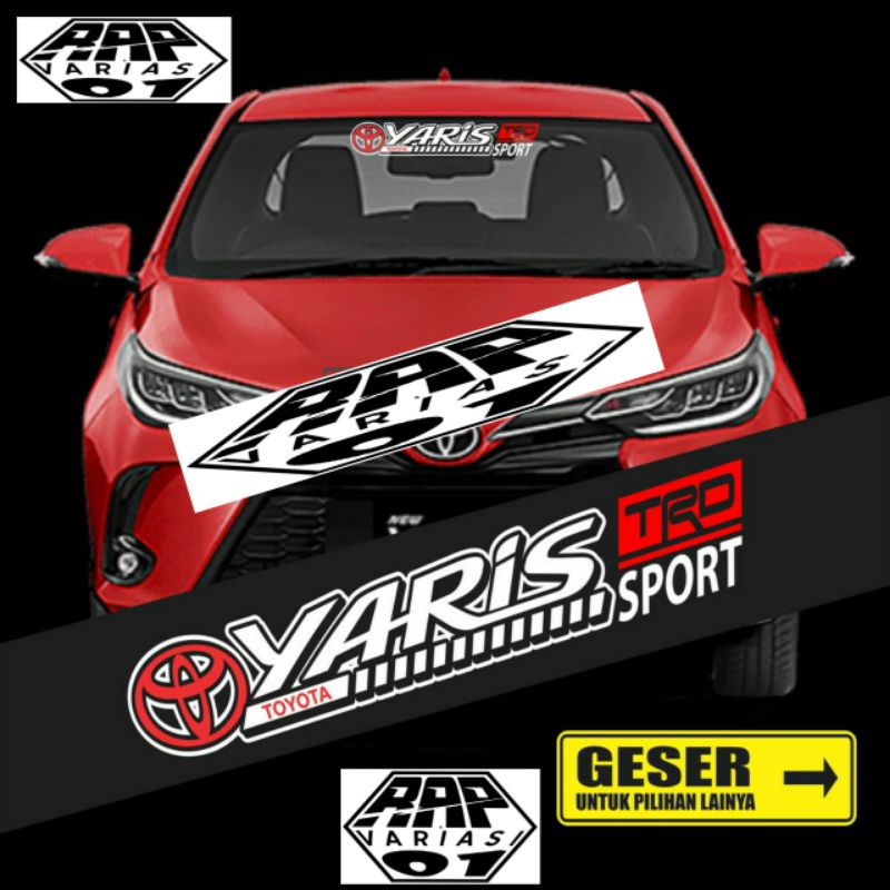 stiker Cutting kaca depan Yaris, stiker kaca mobil