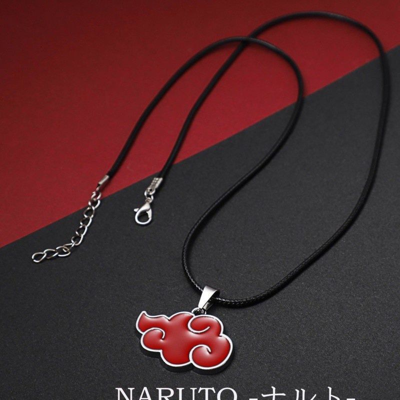 Anime Naruto Red Cloud Necklace  Accessories Personality Harajuku Style Wild Casual Pendant Trend