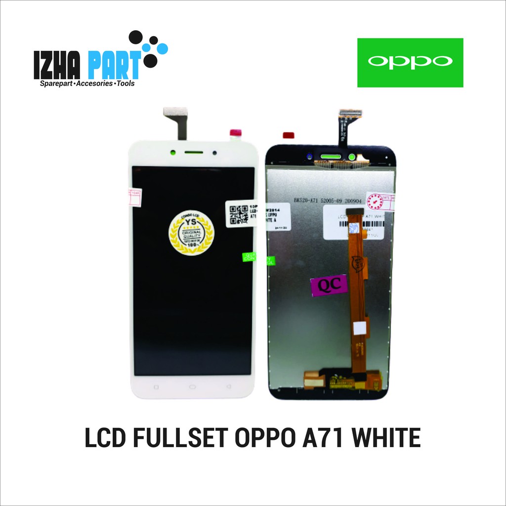 Jual Lcd Oppo A71 Fullset Contras ( PUTIH ) | Shopee Indonesia