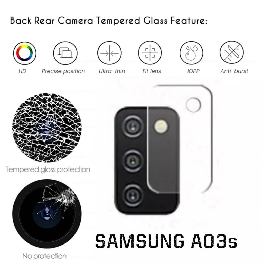 PROMO Tempered Glass Lens Camera SAMSUNG A03s Anti Gores Kaca Pengaman Lens Camera Belakang