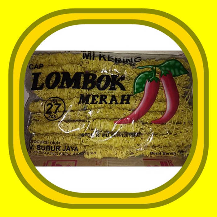 

mie kering lombok merah