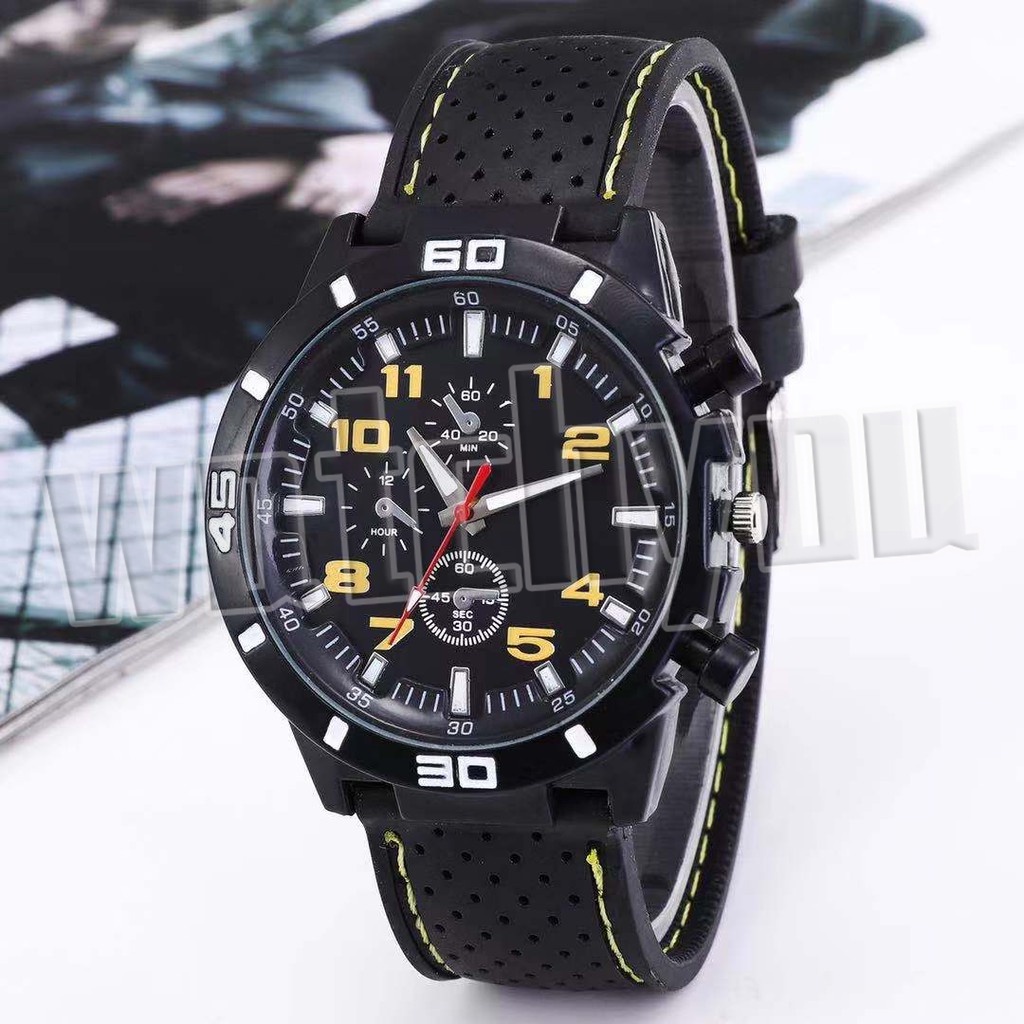 Watchyou Jam Tangan Pria A0129  GT Sport Chrono Grand Touring Korea Fashion Quartz Silikon Rubber Analog Watches