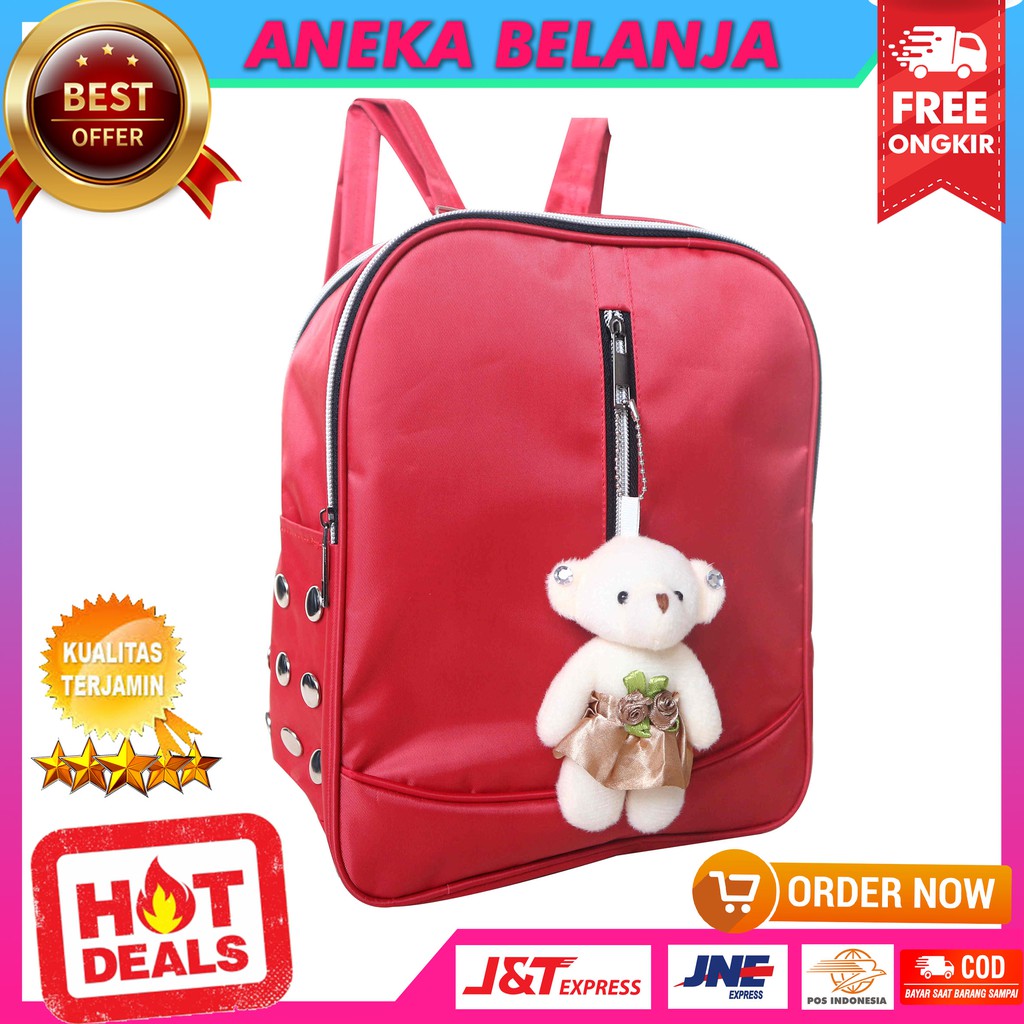 Stock Terbatas Tas Ransel Kece Aksesori Boneka Fashionable Berkualitas Tas Sekolah Hangout Ekonomis