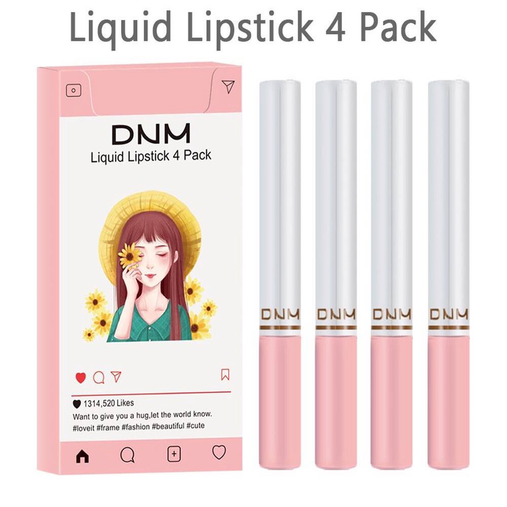 DNM MATTE WATERPROOF LIPSTICK SET 4 / PEWARNA BIBIR / LIPSTICK WANITA