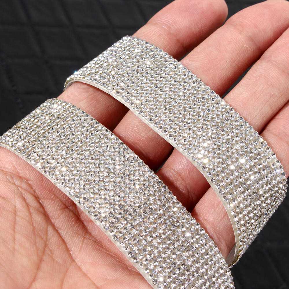 Lakban Hias Akrilik One Sided Rhinestone Tape 3 x 90 cm HL87890