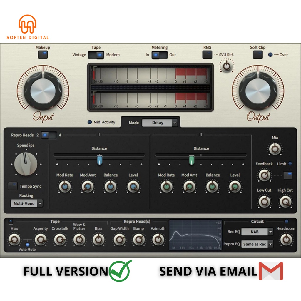 u-he Satin 1 VST Plugin Golden Age of magnetic tape recording - windows