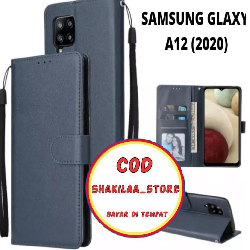 CUCI GUDANG CASE FLIP CASE KULIT FOR SAMSUNG GALAXY A12 2020 - CASING DOMPET-FLIP COVER LEATHER-SARUNG HP 2288 ョ