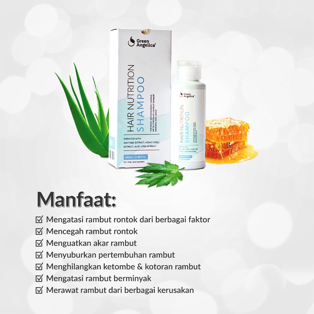 KELAYA HAIR TREATMENT SHAMPOO Original BPOM Sampo Alami Mencegah Rambut Bercabang Rontok Kebotakan-Green Angelica Sampo