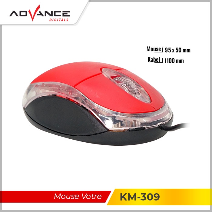 【READY STOCK】ADVANCE Mouse KM-309 Mouse Mice USB Garansi Resmi 1 tahun