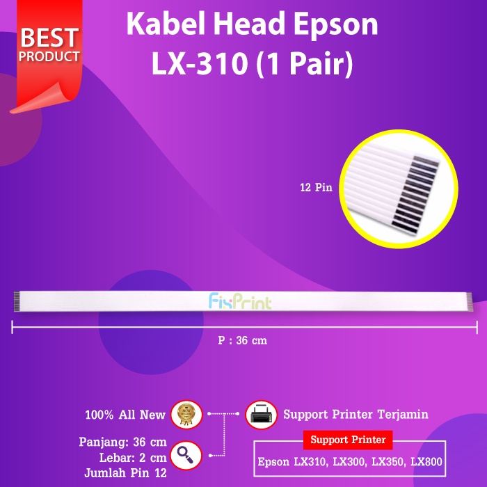 Kabel Print Head Epson LX310 LX300 LX350 LX800 Flexible LX-310 LX-350