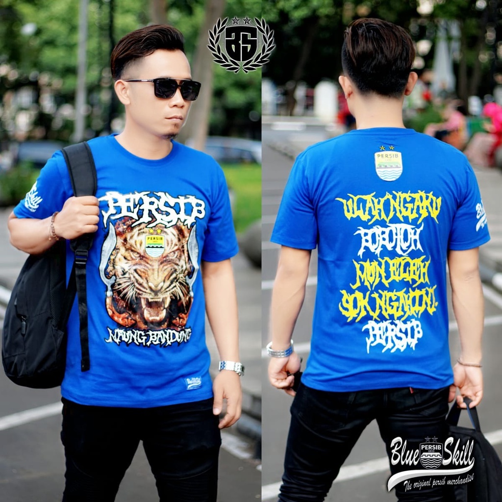 Kaos persib bandung / kaos persib pendek / kaos persib maung bandung untuk pria dan wanita / kaos originalblueskill