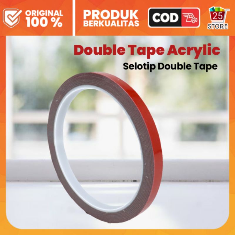 

Lakban Isolasi Selotip Double Tape Akrilik 3m x 8mm - S1