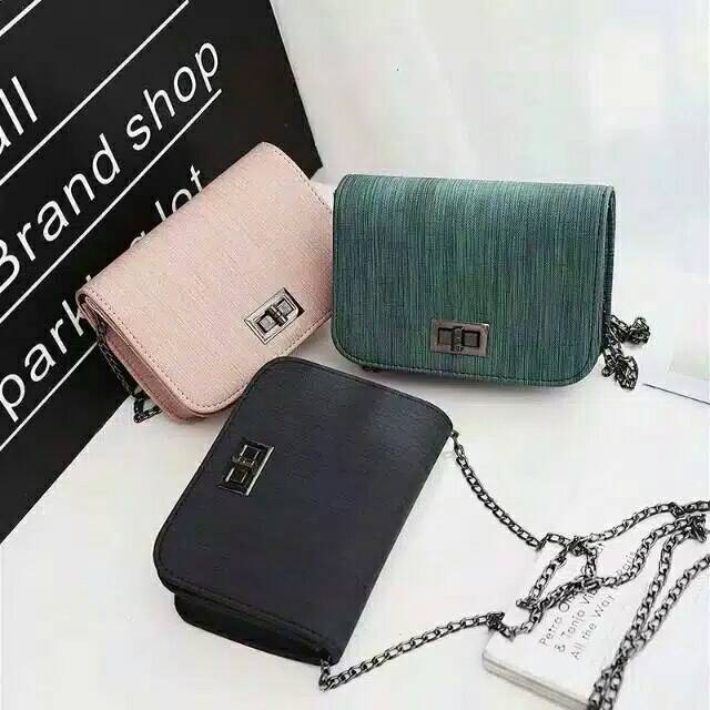 Tas Selempang Model Kayu / Tas Wanita / Slingbag / TasSlempang Wanita / Import Batam