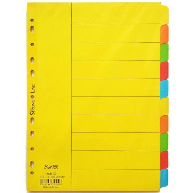 

Ordner Divider / Pembatas Ordner Bantex [6050] Polos 10 Tab