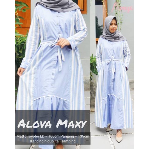 GAMIS ALOVA|| Gamis Toyobo DRESS BUSUI LD 100CM