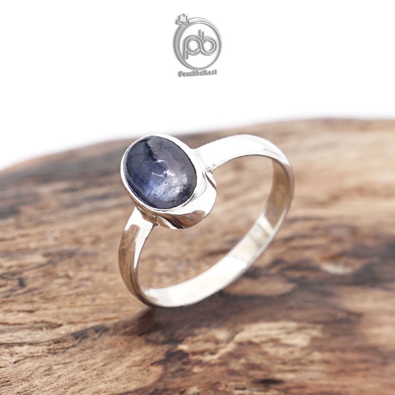 Cincin Blue Safir Wanita Perak Bali Asli 925 Zhavia