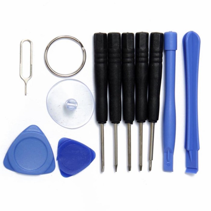 Peralatan Reparasi Handphone 11 in 1 Repari Tool Set Blue