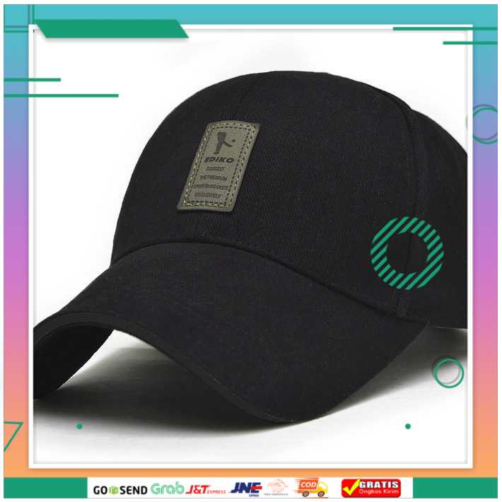 (BISA COD) FTIHSHP Topi Baseball Golf Logo Ediko Sport Fashion