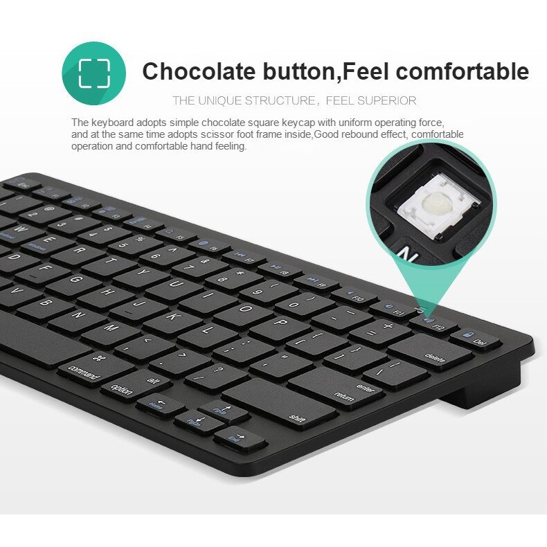 BK3001 - Universal Bluetooth 3.0 Wireless Keyboard - Battery Powered - Keyboard Tenaga Baterai AAA