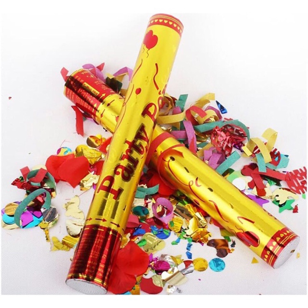 PARTY POPPER 30 Cm Confetty Konfeti / Confeti / Semburan Kertas Petasan Conveti Perlengkapan Pesta Convety Perlengkapan Tahun Baru Petasan Tahun Baru Perlengkapan Ulang Tahun Confetti Manik Manik Petasan Ulang Tahun Confetti Wedding Semprotan Kertas