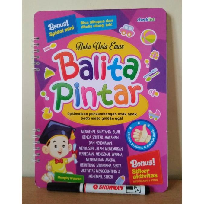 

[BISA COD] WIPE & CLEAN Buku Usia Emas Balita Pintar (BONUS SPIDOL SNOWMAN)