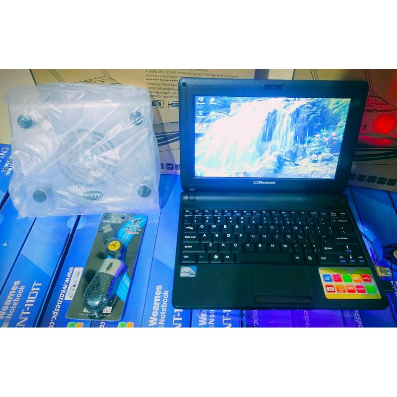 Wearnes Netbook Quadra Ne-1007 ATOM PROMO FREE Mouse+flashdisk 64gb+Tas  NEW