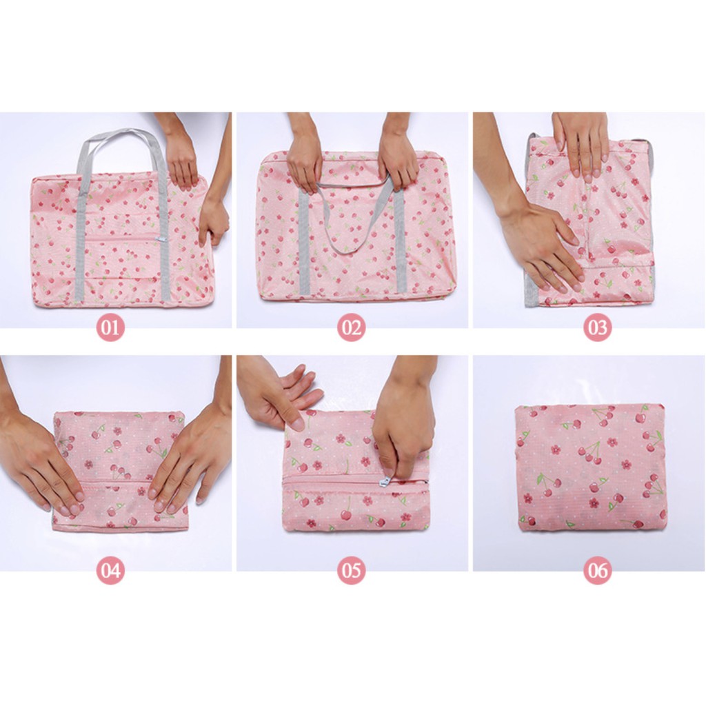 WRF26B NEW Motif Tas Korea Travel Lipat Hand Carry Waterproof Organizer Murah Impor TKM