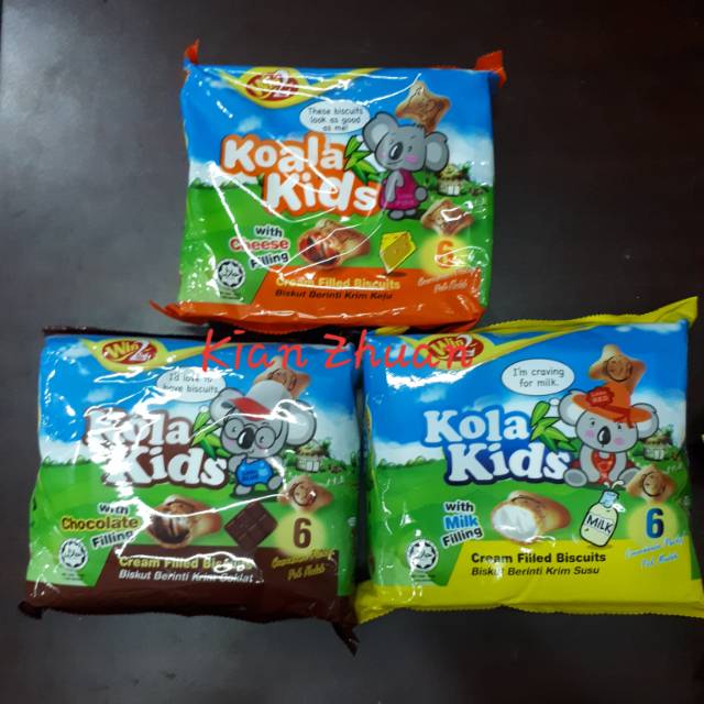 Win2 Koala Kids 96gr / Winwin Kola Kids Biscuits / Biskuit Isi Krim