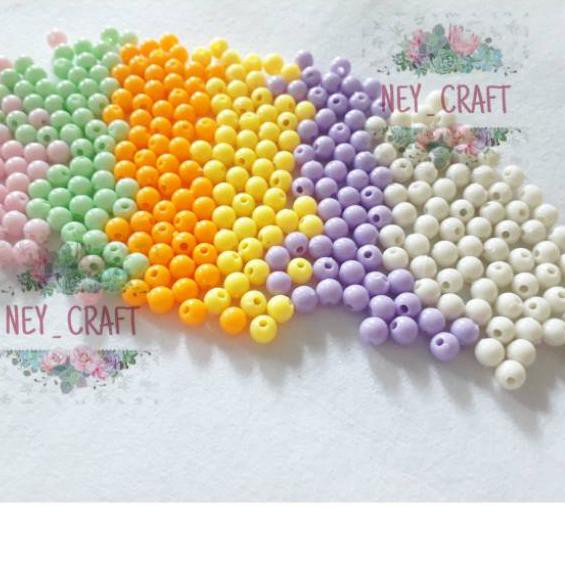 

Terdepan ( 130 pcs ) mute susu pastel 6mm / mote manik kapur / mute susu 6 mm