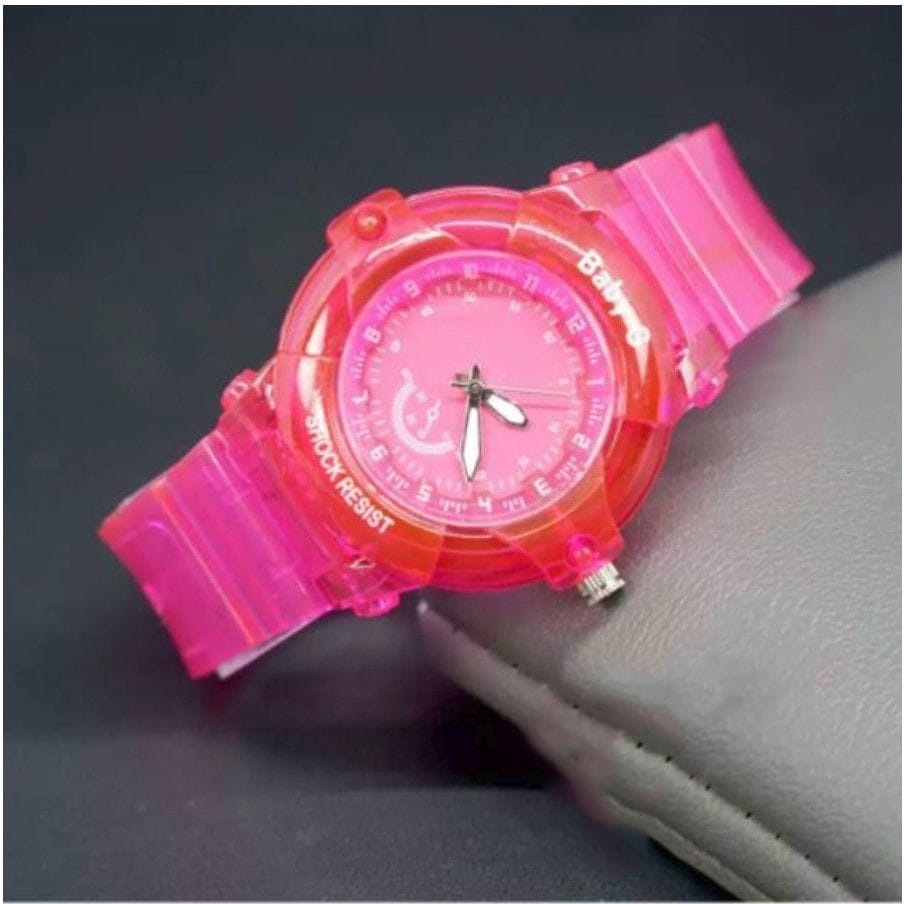 BAJ JAM TANGAN WANITA / PRIA RUBBER BABY G TRANSPARANT IMPORT GROSIR MURAH GK021