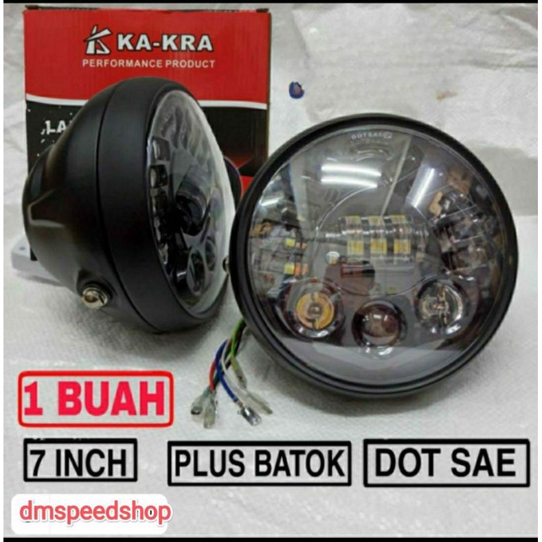 daymaker 7 inch plus batok include 19 titik led w175 xsr 155 ninja ss r tiger revo verza