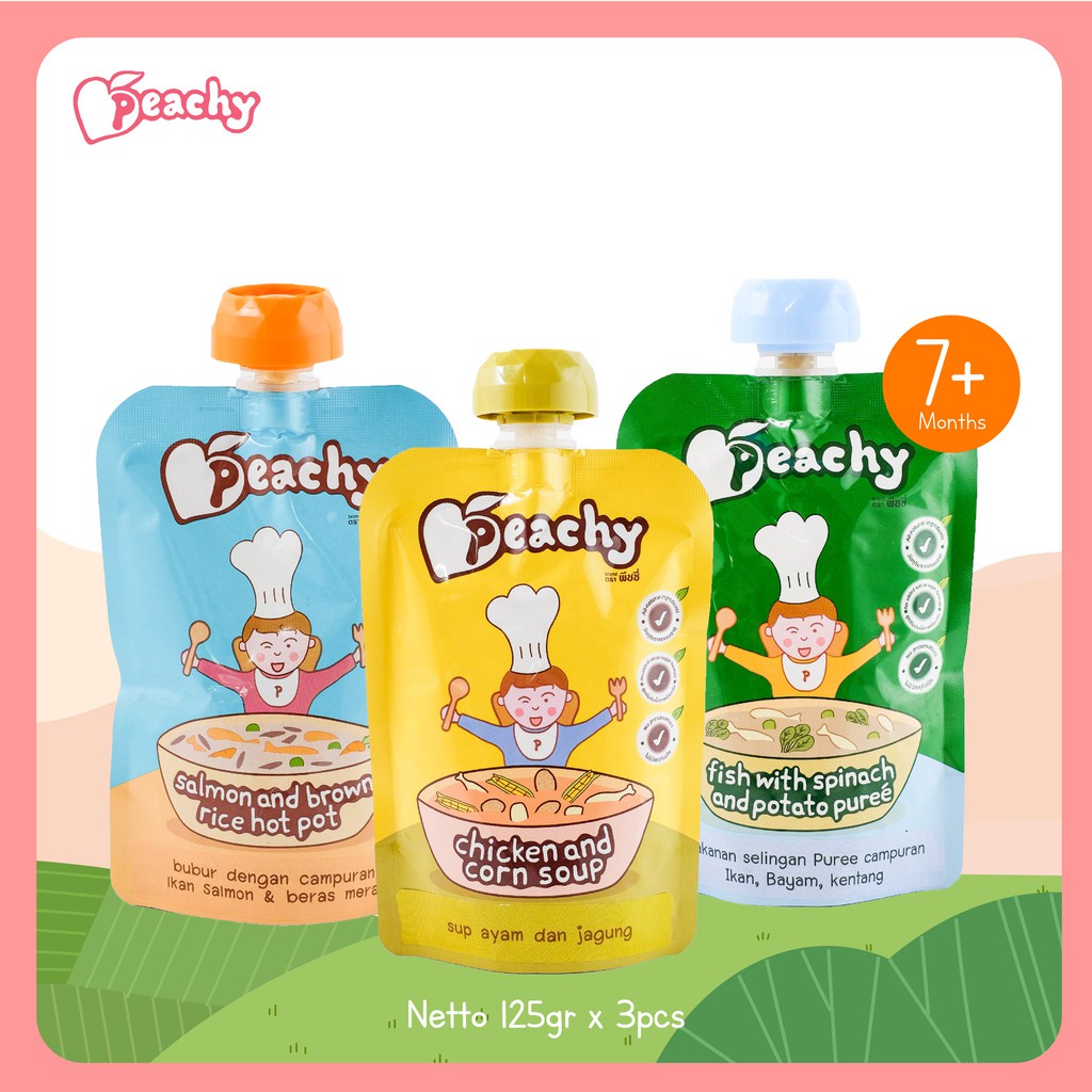 Castle - Peachy Fruit &amp; Vege Pure - Smoothie - Meaty Meal - Makanan Bayi - Bubur Bayi