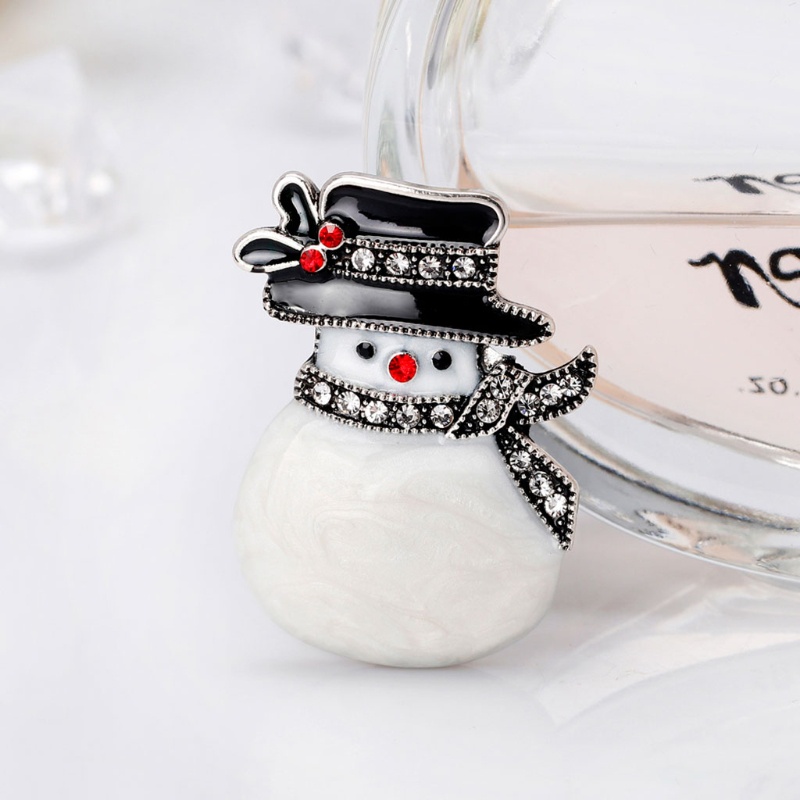 Siy Bros Pin Bentuk Snowman Nataltahun Baru Antik Untuk Aksesoris Fashion Wanita