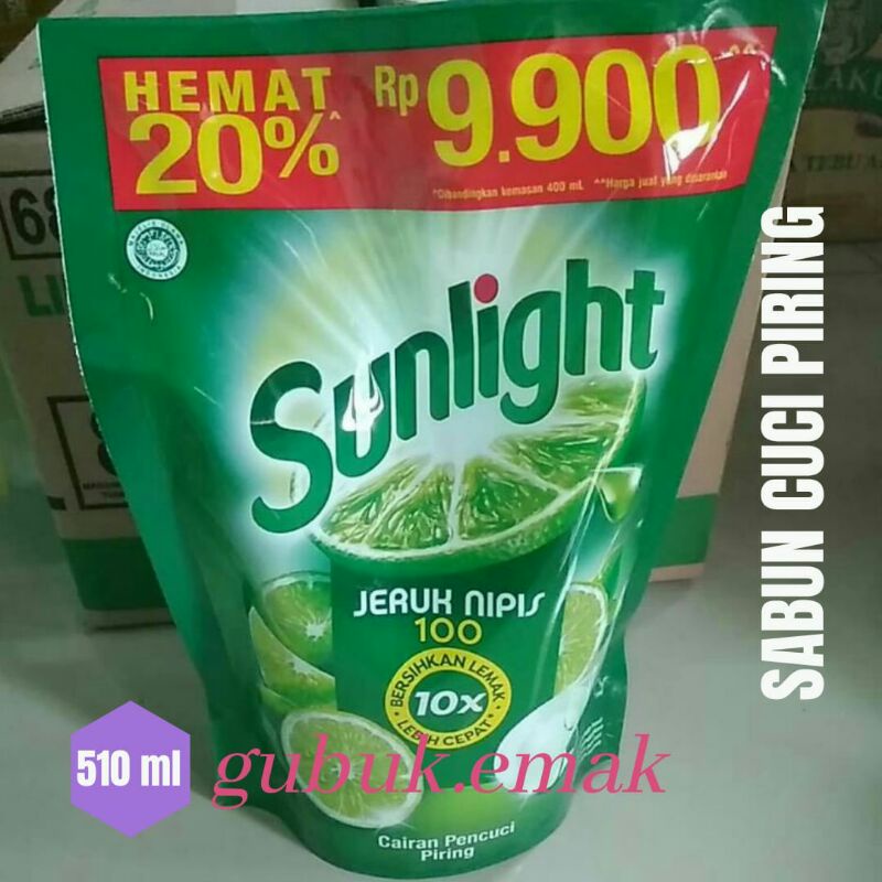 SABUN CUCI PIRING SUNLIGHT JERUK NIPIS 460 ML 510 ML