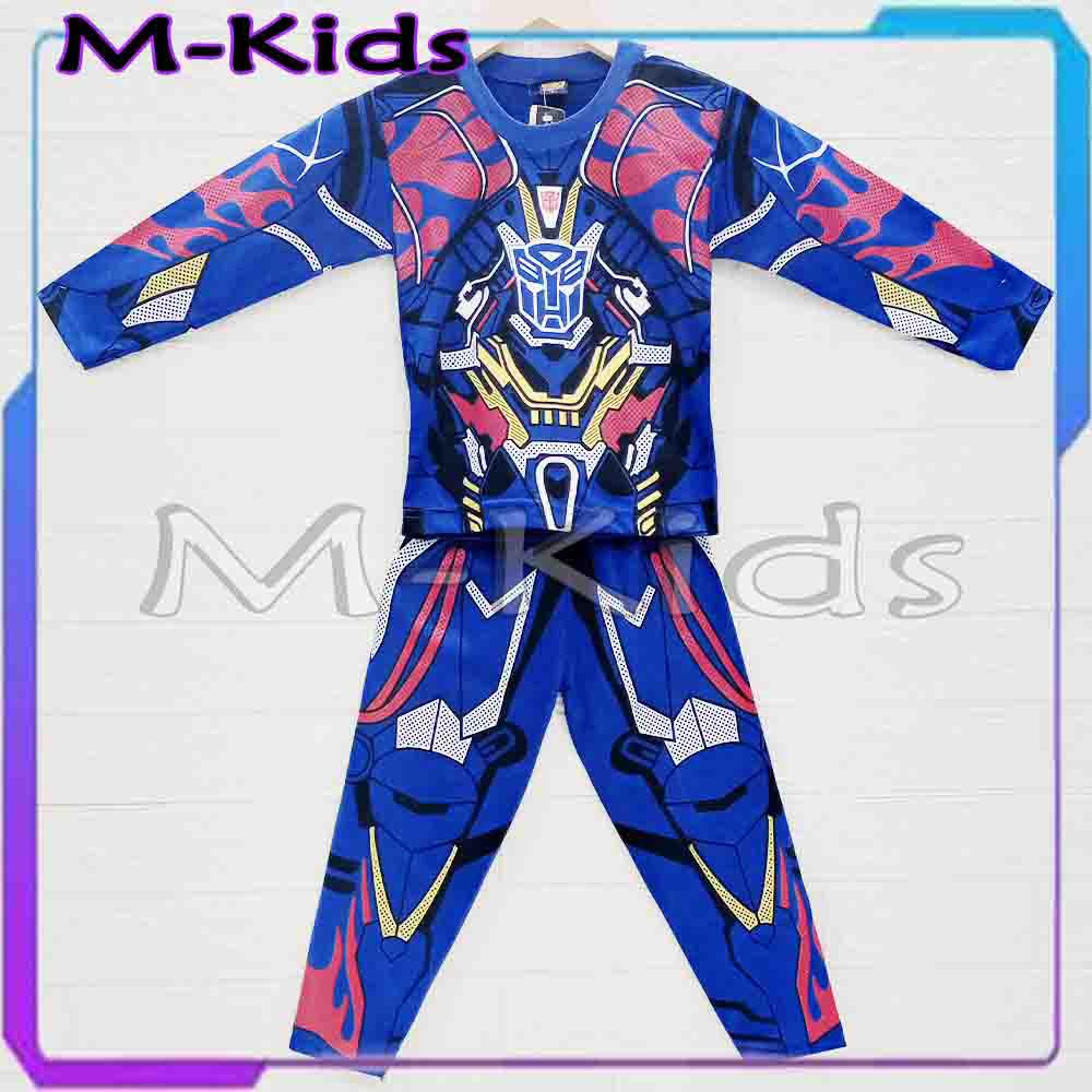 MKids88 - Baju Setelan Anak Laki-Laki Karakter Transformer Optimus Prime Superhero