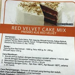 

Oly Cake Velvet Gram Premix 250 Red Tepung