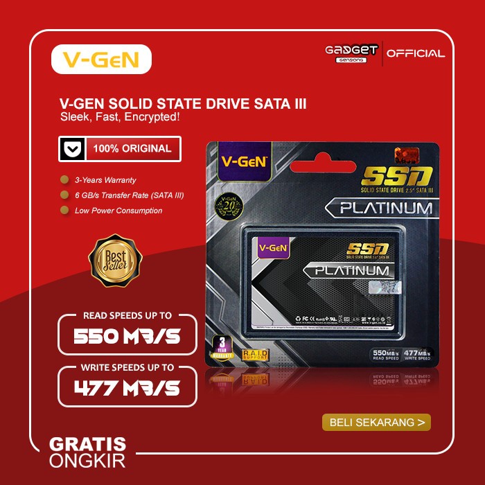 SSD V-GeN SATA 2TB SSD VGen Platinum 2.5inch - Garansi Resmi 3 Tahun